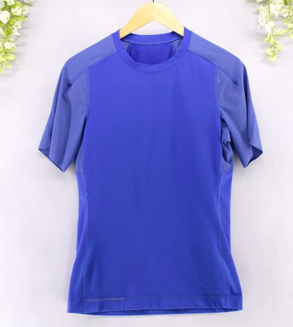 Lululemon Men's Repetition Short Sleeve Smooth Lux Shirt Harbor Blue Sz S